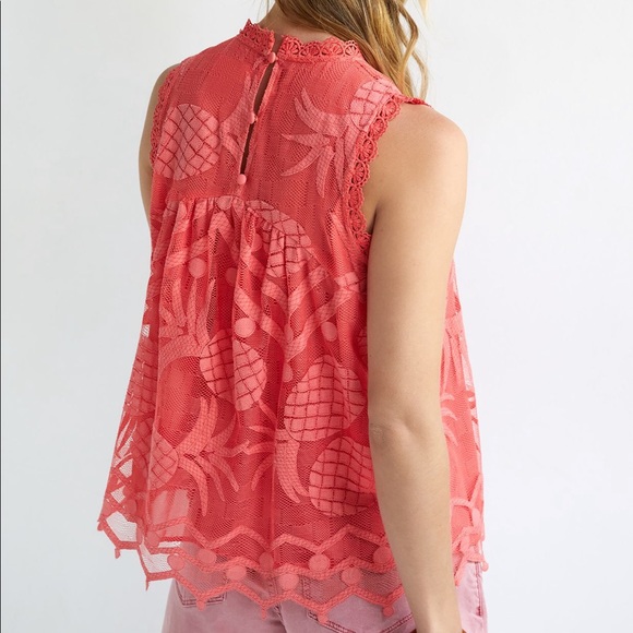 Anthropologie | MAEVE PINEAPPLE LACE BLOUSE | Medium ๐ - Picture 3 of 9